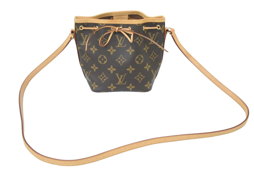 Louis Vuitton Noe Shoulder Bag Crossbody Monogram Leather Brown